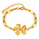 KAYA sieraden Chain bracelet with flower | Stainless Steel Gold