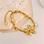 KAYA sieraden Chain bracelet with flower | Stainless Steel Gold