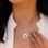 Gegraveerde sieraden Necklace with 2 Fingerprints 'Beaded Heart'