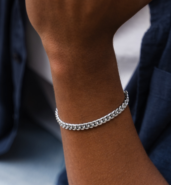 KAYA sieraden Steel Men's Bracelet Gourmet Silver | 6 mm