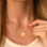 KAYA sieraden Silver necklace with engraving charm 'Tiffany style'