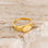 KAYA sieraden Personalized Signet Ring Men with Initials | Gold Plated