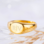 KAYA sieraden Personalized Signet Ring Men with Initials | Gold Plated