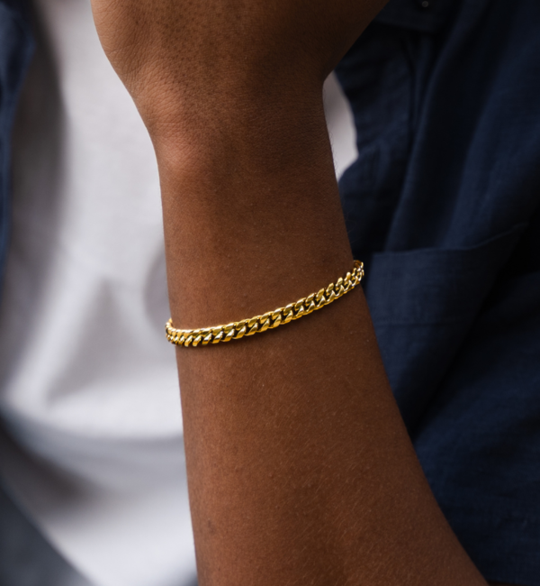 KAYA sieraden Steel Men's Bracelet Gourmet Gold | 6 mm