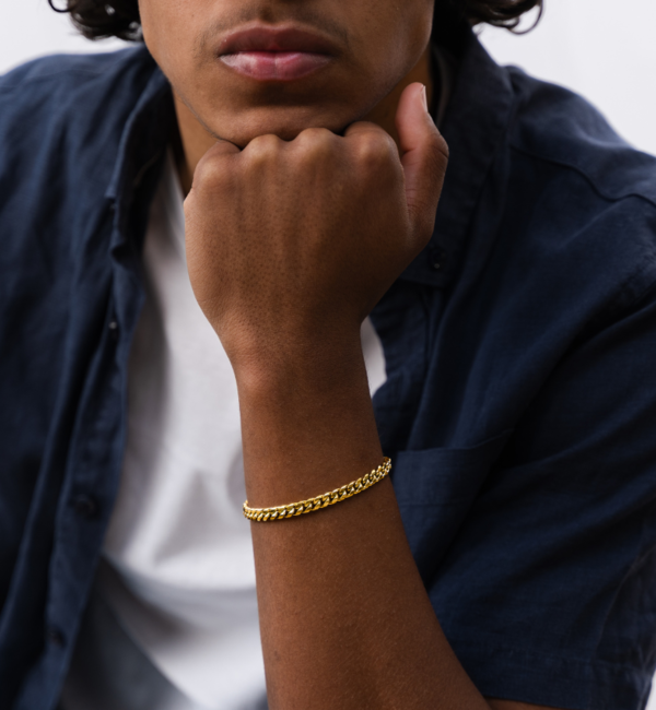 KAYA sieraden Steel Men's Bracelet Gourmet Gold | 6 mm