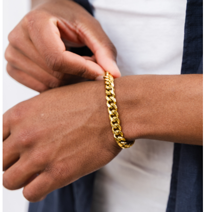 KAYA sieraden Steel Men's Bracelet Gourmet Gold | 9 mm