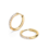 KAYA sieraden Shiny Hoop Earrings with Stones 10 mm | Stainless Steel Gold