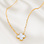 KAYA sieraden Necklace set Clover and Shells | Stainless Steel Gold