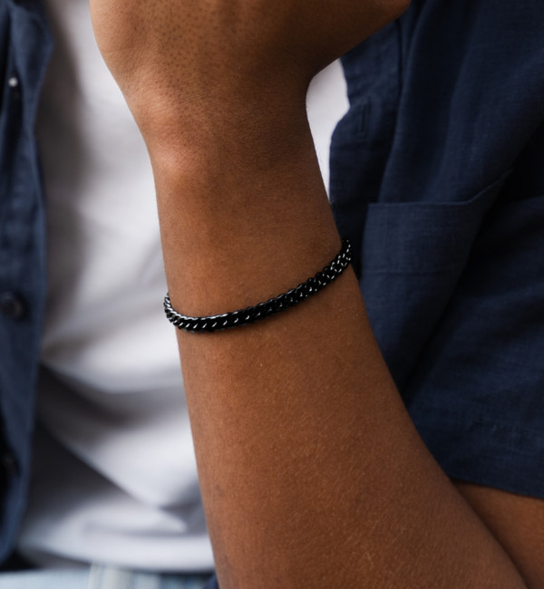 KAYA sieraden Steel Men's Bracelet Gourmet Black | 6 mm