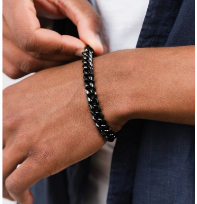 KAYA sieraden Steel Men's Bracelet Gourmet Black | 9 mm