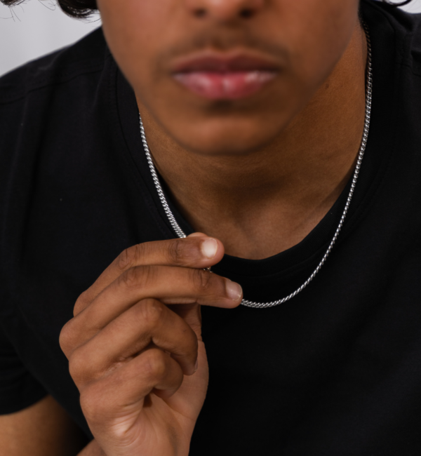 KAYA sieraden Men’s stainless steel gourmet necklace silver | 4 mm