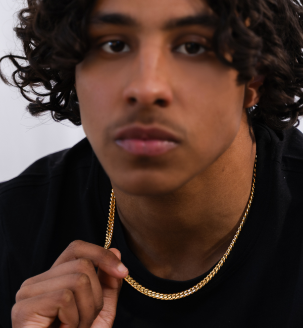 KAYA sieraden Men’s stainless steel gourmet necklace gold | 6 mm