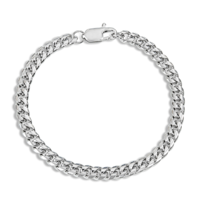 KAYA sieraden Stalen herenarmband gourmet zilver I 6 mm