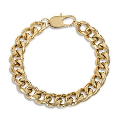KAYA sieraden Stalen herenarmband gourmet Goud I 11 mm