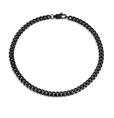 KAYA sieraden Men’s stainless steel gourmet bracelet black | 4 mm