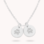 Gegraveerde sieraden Necklace with two charms with paw prints