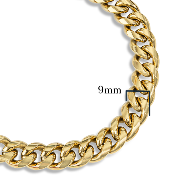 KAYA sieraden Steel Men's Bracelet Gourmet Gold | 9 mm