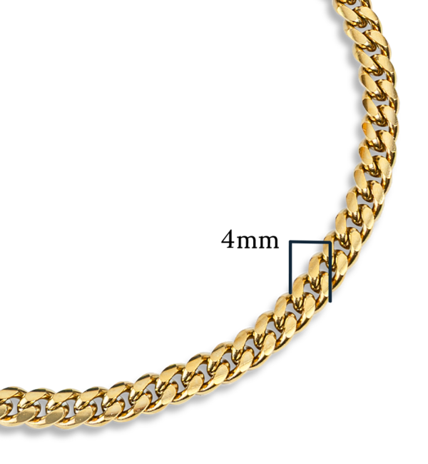 KAYA sieraden Steel Men's Bracelet Gourmet Gold | 4 mm