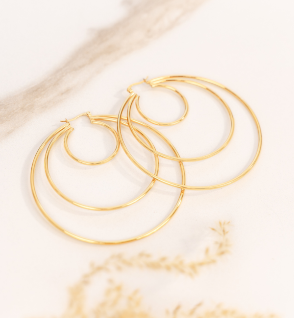 KAYA sieraden Statement hoop earrings ‘Main character’