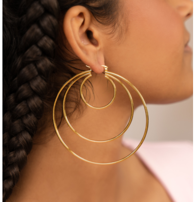 KAYA sieraden Statement hoop earrings ‘Main character’