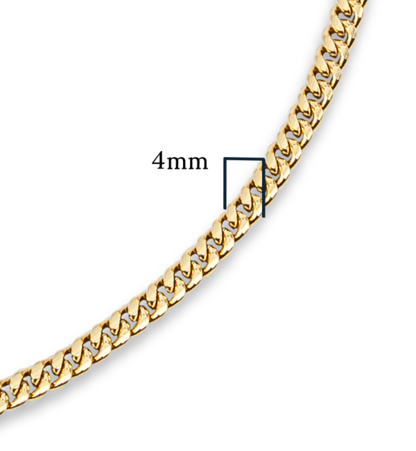 KAYA sieraden Men’s stainless steel gourmet necklace gold | 4 mm