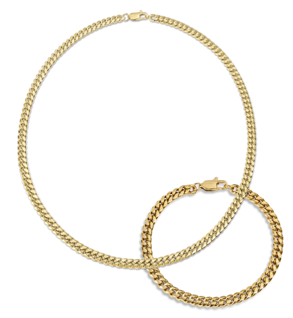 KAYA sieraden Men’s stainless steel gourmet jewelry set gold | 6 mm