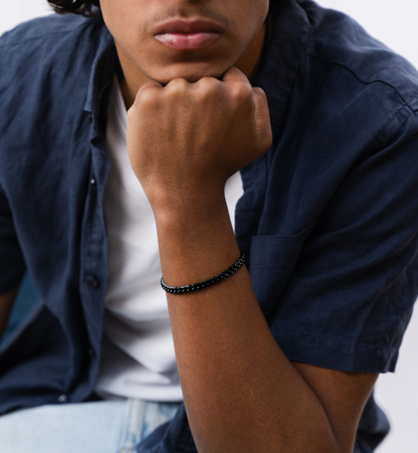 KAYA sieraden Men’s stainless steel gourmet jewelry set black | 6 mm