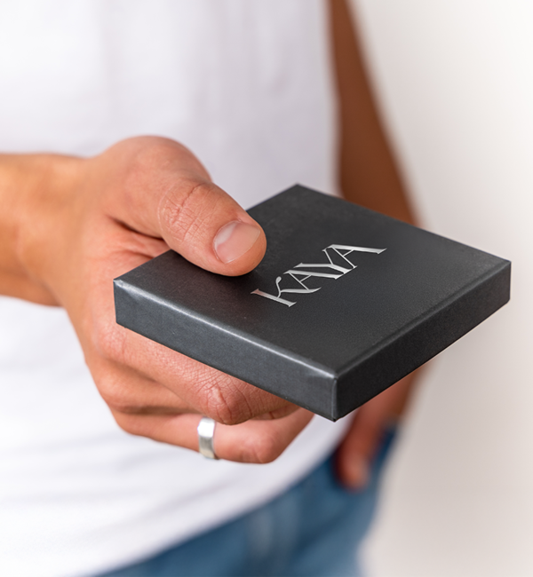 KAYA sieraden Heren Ketting met Naam Zilver Bar XL | Stainless Steel