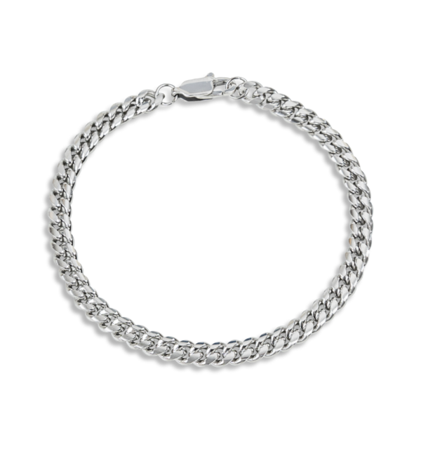 KAYA sieraden Boys’ gourmet bracelet silver | 4 mm