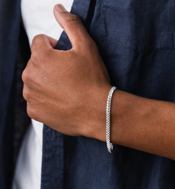 KAYA sieraden Jongensarmband gourmet zilver | 4mm