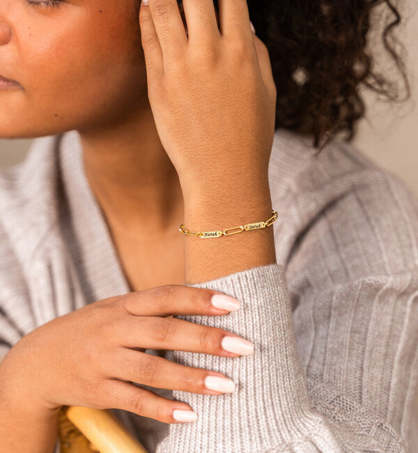 KAYA sieraden Gift for Grandma ‘Chain Bracelet with Names’