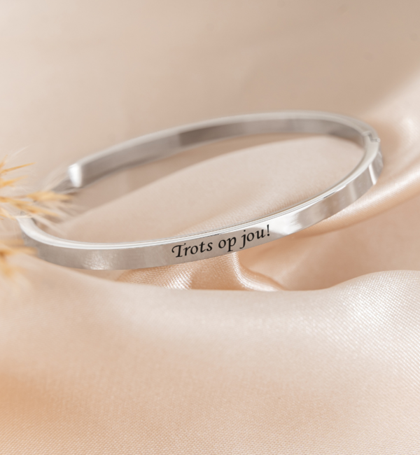 KAYA sieraden Kinderamband Bangle met Gravure