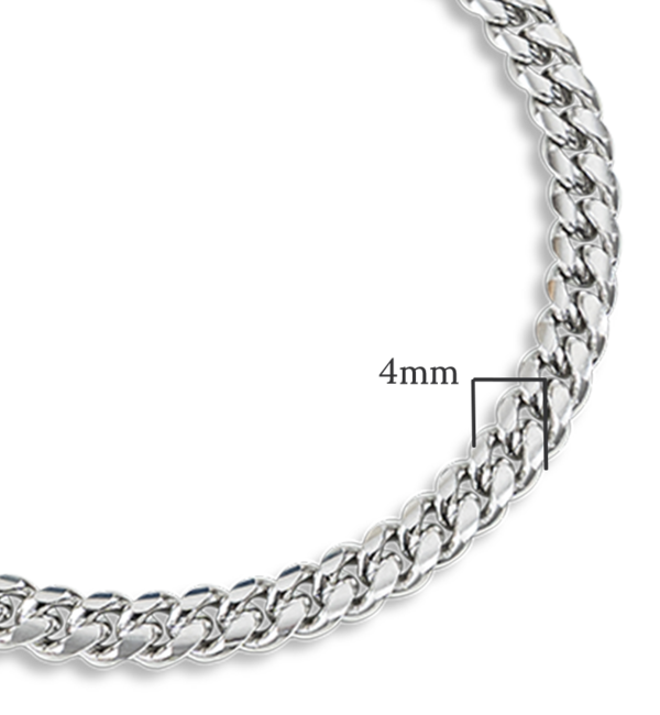 KAYA sieraden Men’s stainless steel gourmet necklace silver | 4 mm