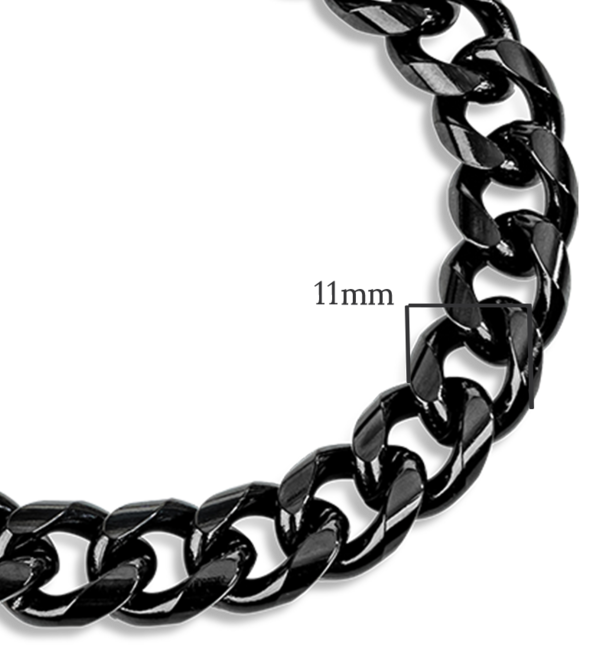 KAYA sieraden Steel Men's Bracelet Gourmet Black | 11 mm
