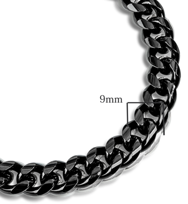 KAYA sieraden Steel Men's Bracelet Gourmet Black | 9 mm