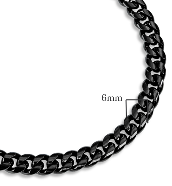 KAYA sieraden Steel Men's Bracelet Gourmet Black | 6 mm