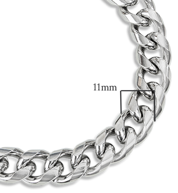 KAYA sieraden Steel Men's Bracelet Gourmet Silver | 11 mm