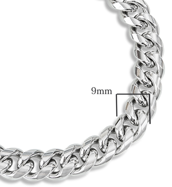 KAYA sieraden Steel Men's Bracelet Gourmet Silver | 9 mm