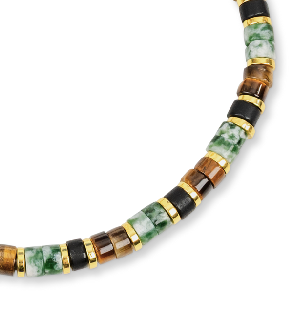 KAYA sieraden Vader en Zoon Edelsteen Armbandenset | Groene Jade