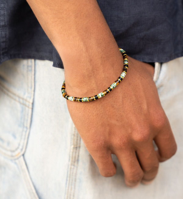 KAYA sieraden Vader en Zoon Edelsteen Armbandenset | Groene Jade