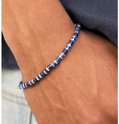 KAYA sieraden BLACK FRIDAY Edelsteen Armband Heren | Blauwe Lapis Lazuli
