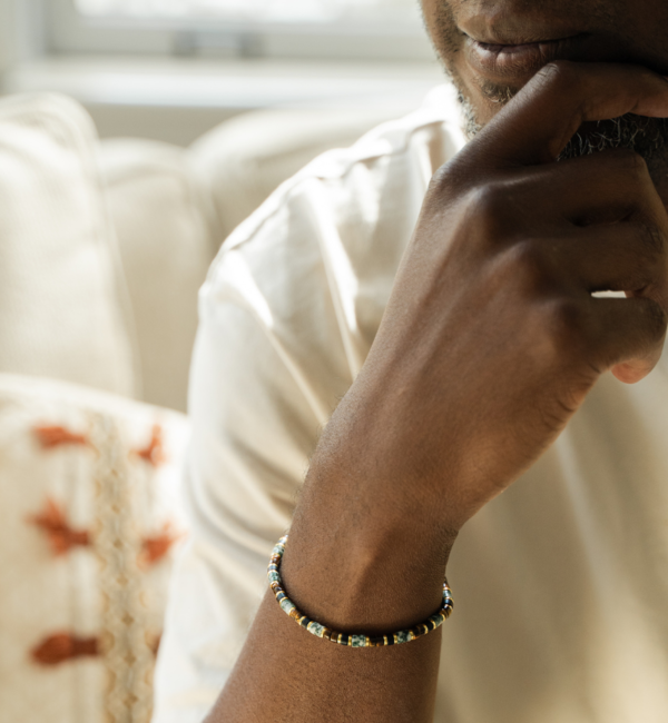 KAYA sieraden Gemstone bracelet for men | Green jade