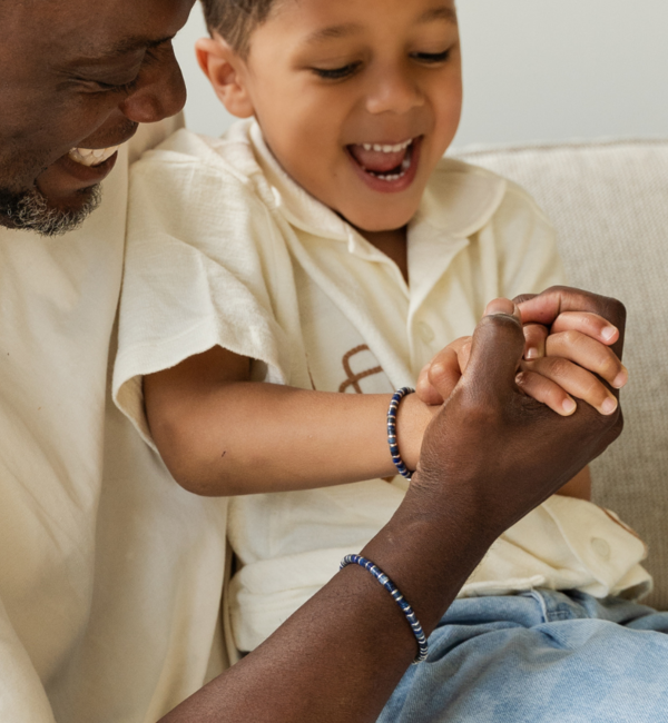 KAYA sieraden Father and son gemstone bracelet set | Lapis lazuli