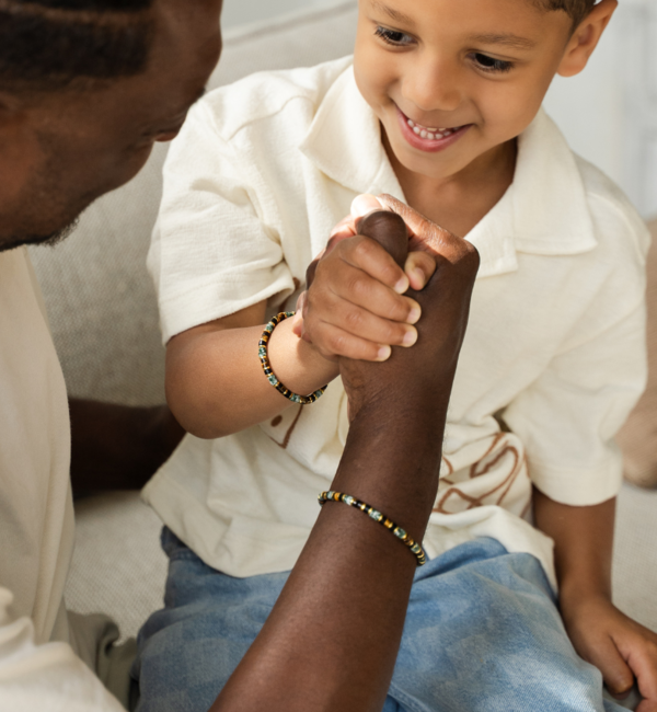 KAYA sieraden Father and son gemstone bracelet set | Green jade