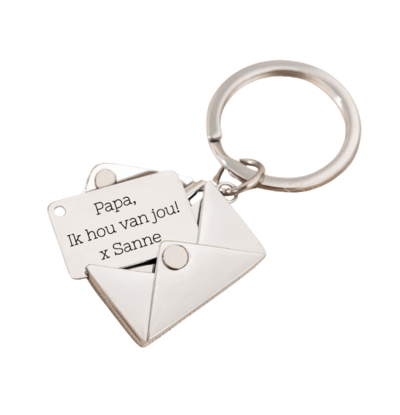 KAYA sieraden Sleutelhanger 'Brief' met gravure