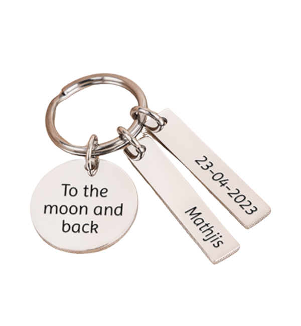 KAYA sieraden Keychain with name charms | Create your own