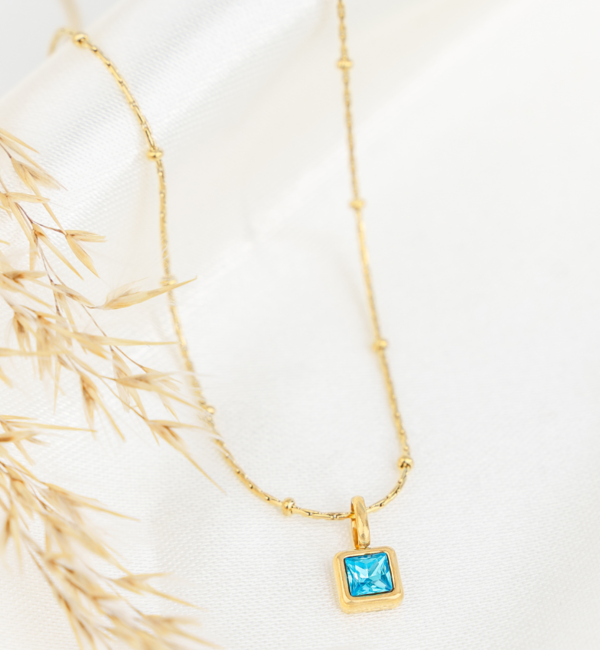 KAYA sieraden Necklace with birthstone ‘Mini Balls’ | Stainless Steel