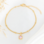 KAYA sieraden Bracelet 'Bolletjes' with Mother of Pearl Flower and Engraving | Stainless Steel - Copy - Copy