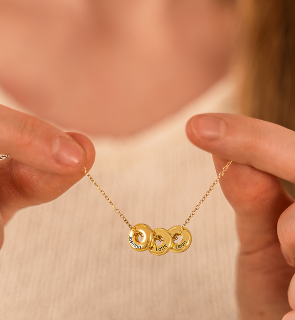 KAYA sieraden Loose engraved donut charm