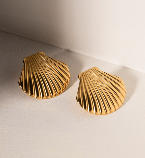 KAYA sieraden Statement Studs Shell I Stainless Steel